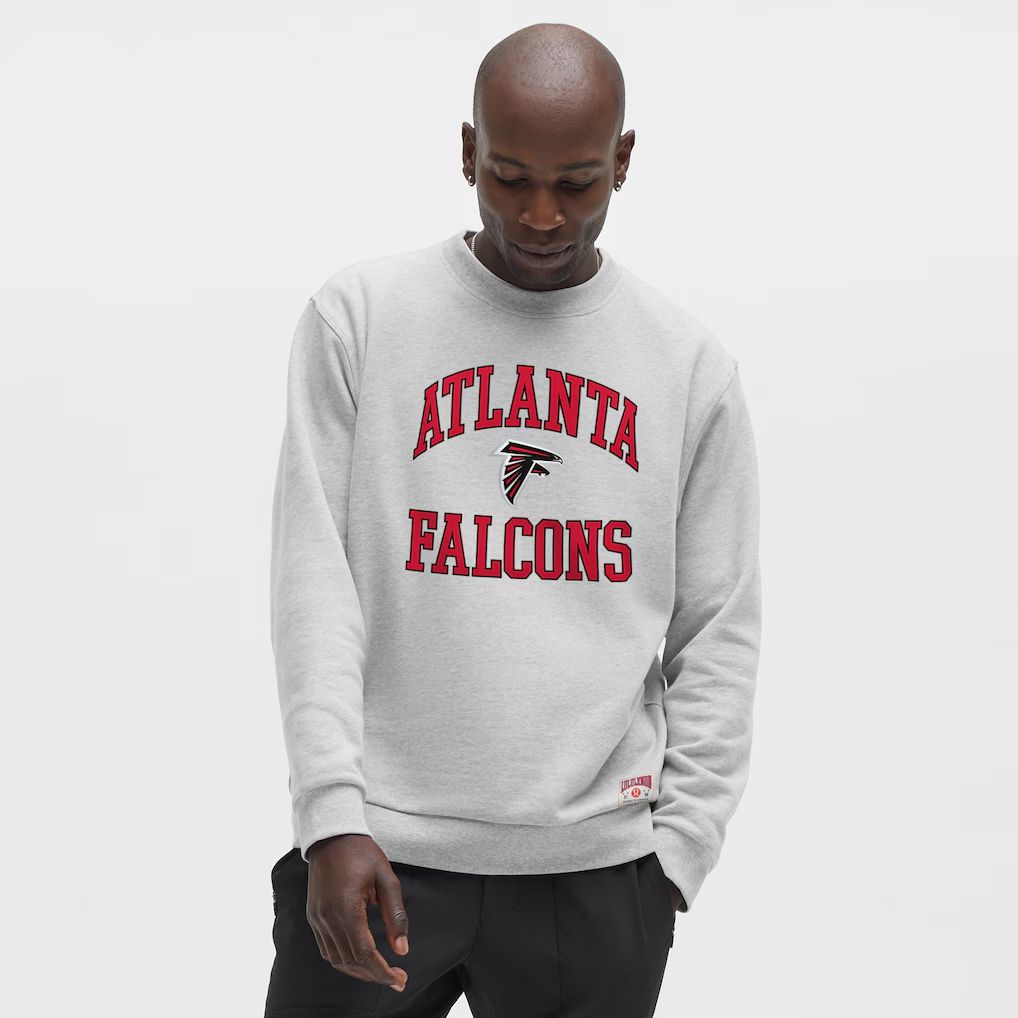 Men 2026 NFL Atlanta Falcons grey round-neck sweatshirt style 01->atlanta falcons->NFL Jersey